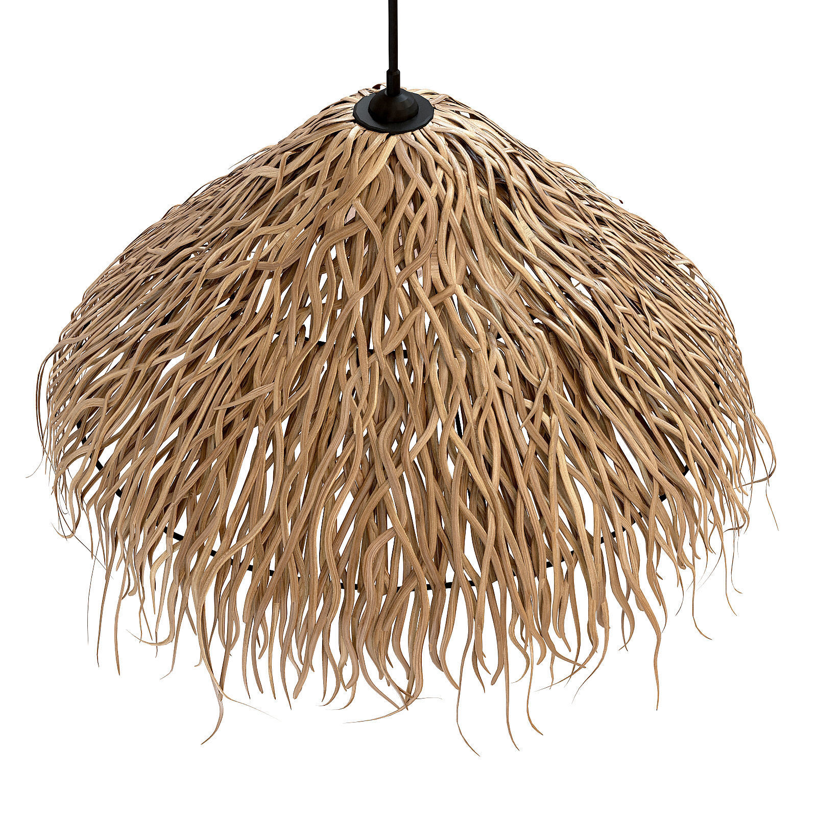 BRAIDED SEA GRASS HANGSTRAW chandelier natural 3D model_2