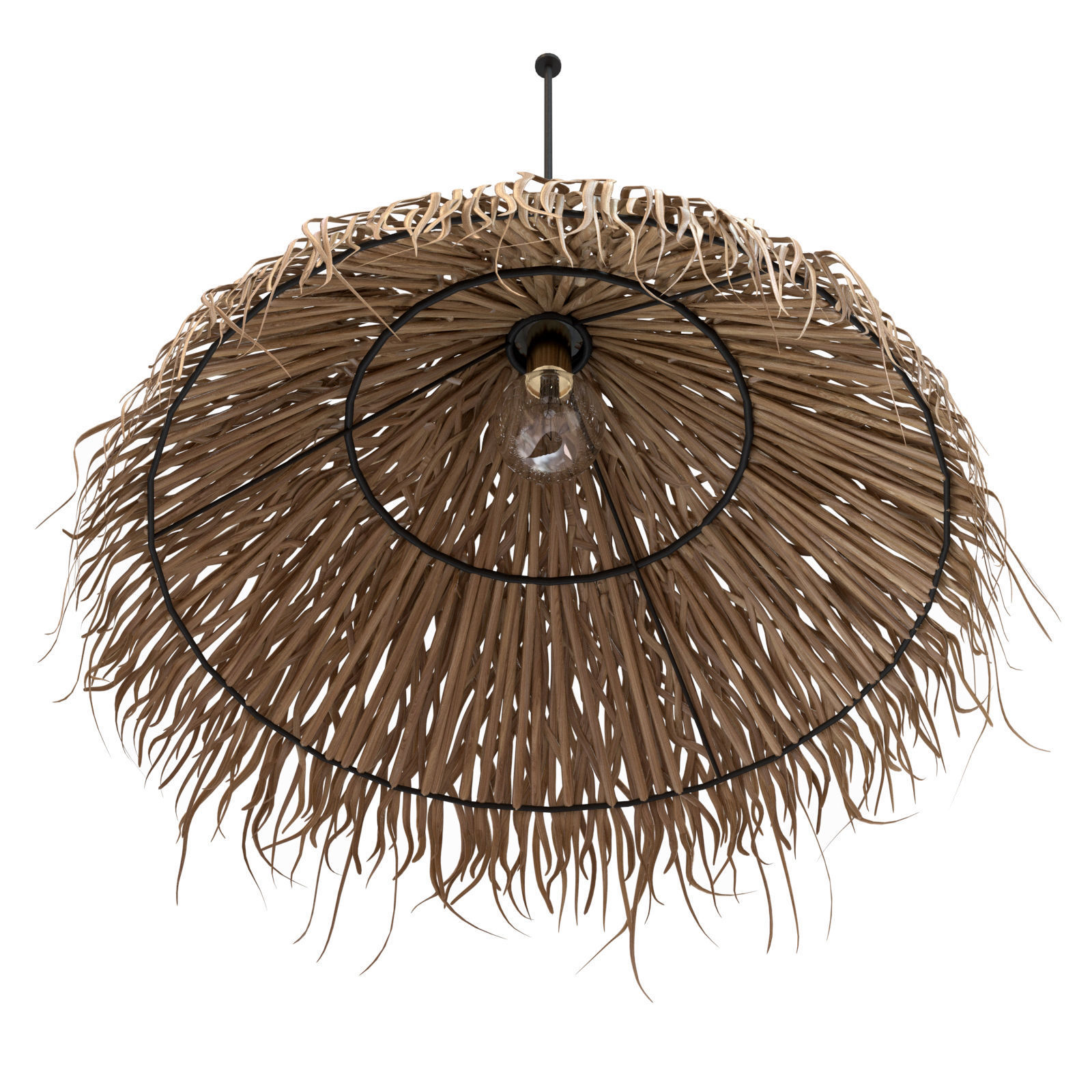 BRAIDED SEA GRASS HANGSTRAW chandelier natural 3D model_6