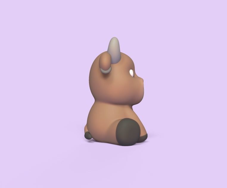 Cute Little Bull 3D print model_2