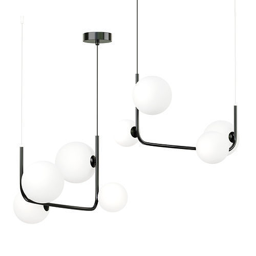 Marcan 4 Ball Chandelier 3D model
