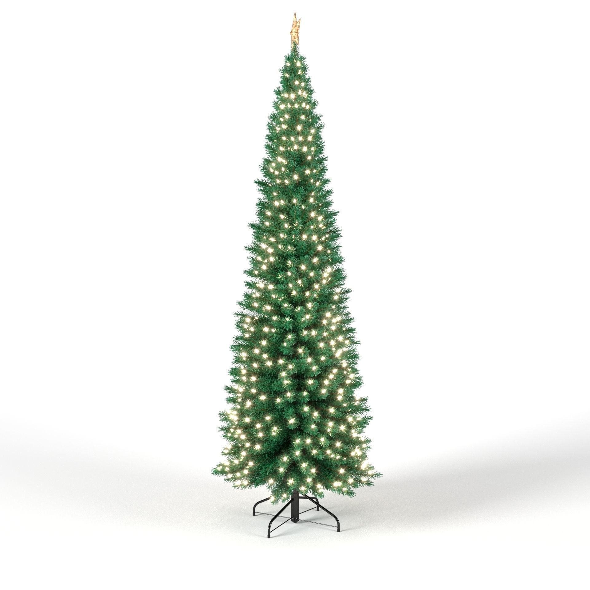 Christmas Tree 6 feet with Lights 3D model_3