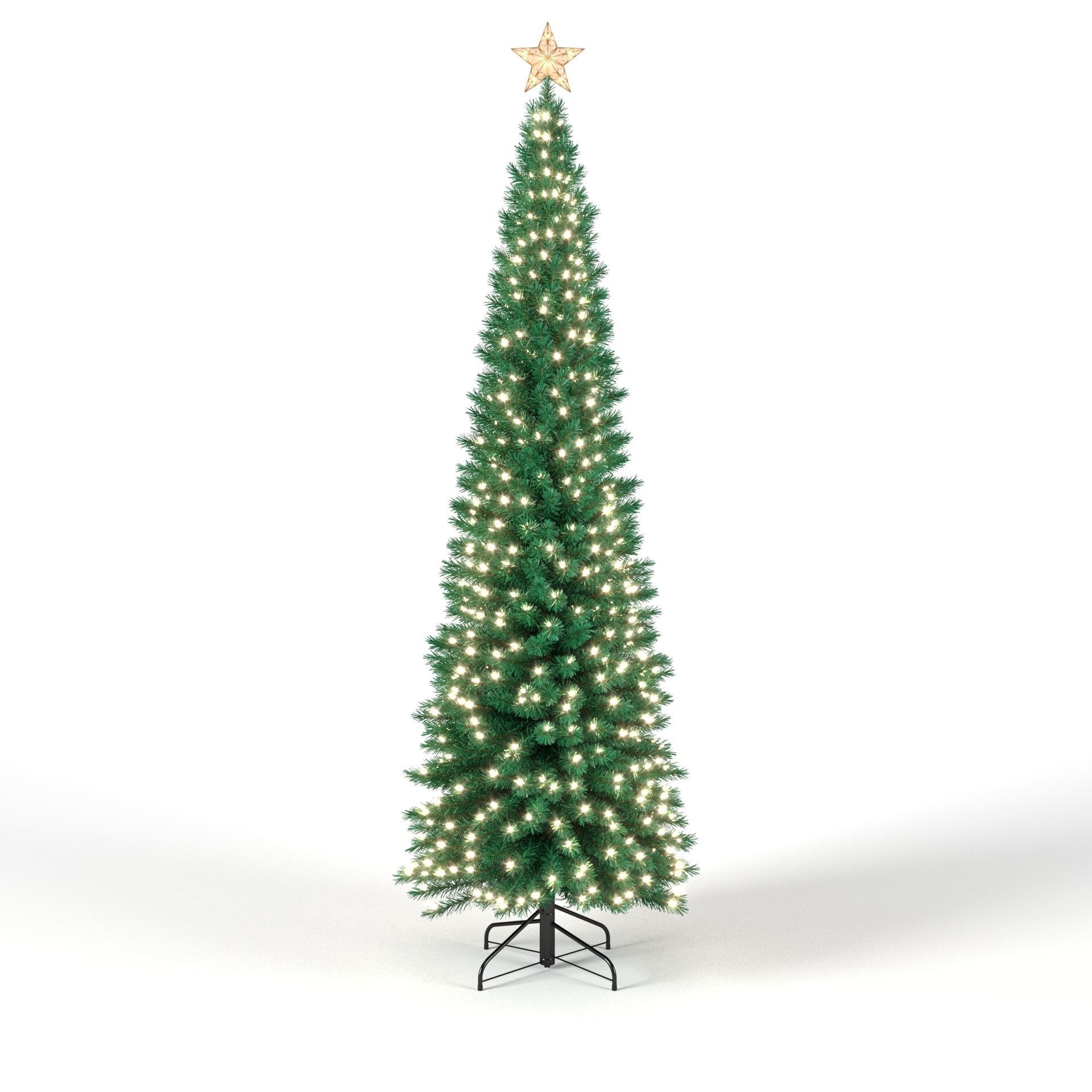 Christmas Tree 6 feet with Lights 3D model_4