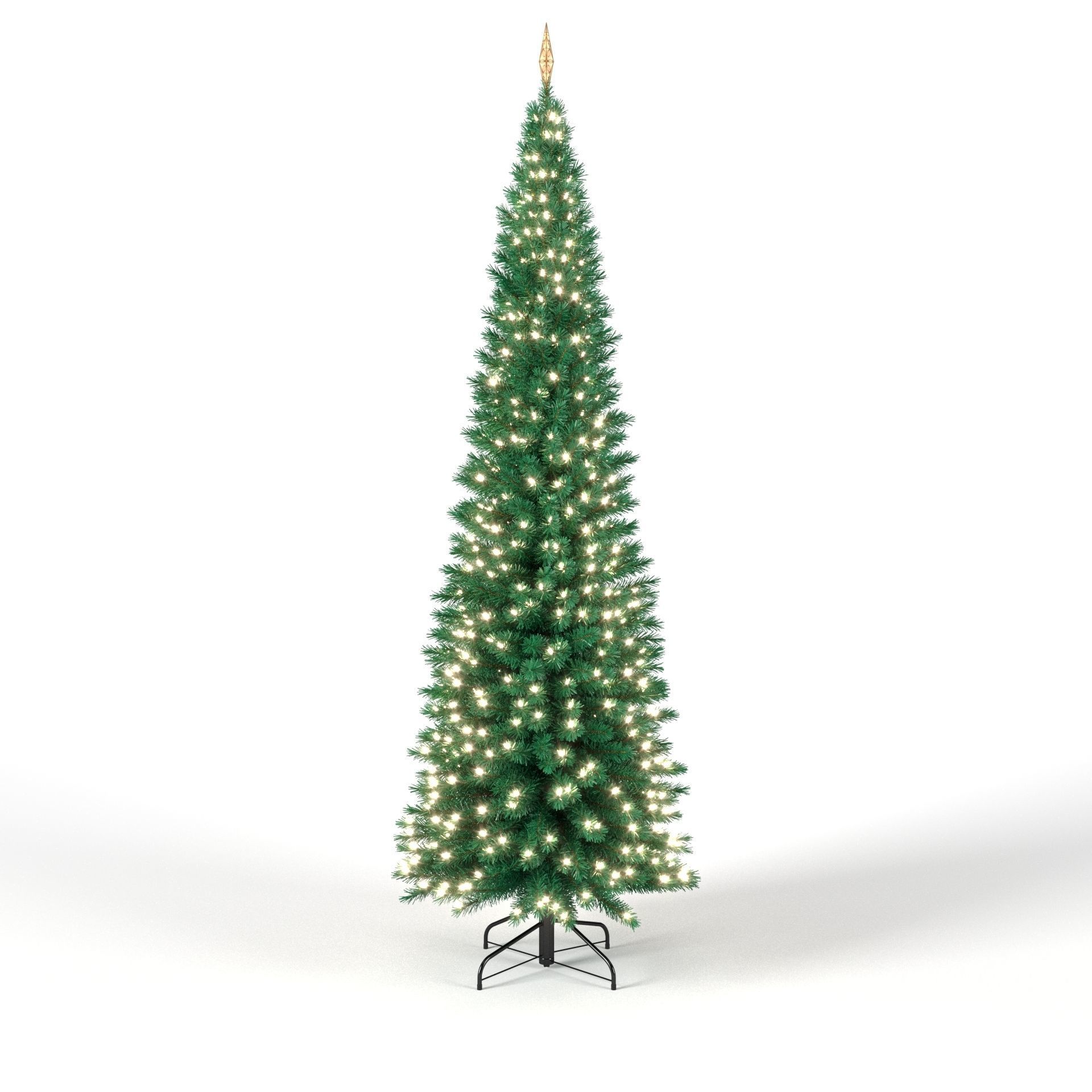 Christmas Tree 6 feet with Lights 3D model_5