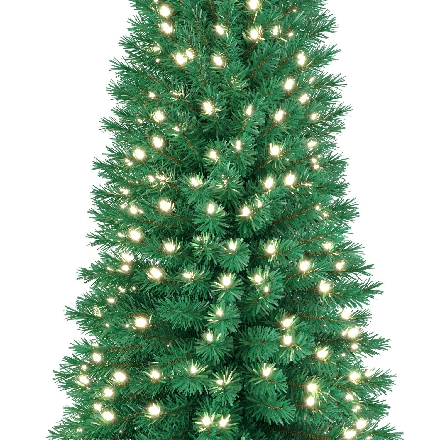 Christmas Tree 6 feet with Lights 3D model_1