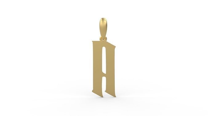 Initial Letters Pendant Averoos A 3D print model