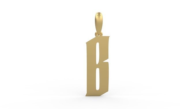 Initial Letters Pendant Averoos B 3D print model
