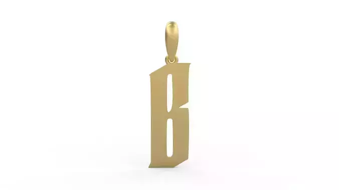 Initial Letters Pendant Averoos B 3D print model