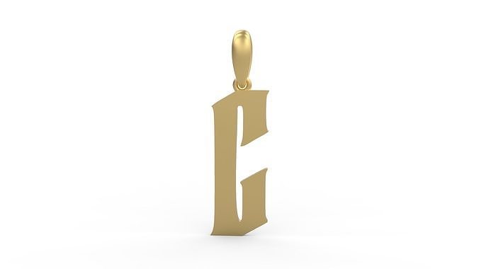 Initial Letters Pendant Averoos C 3D print model