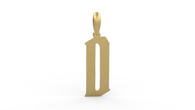 Initial Letters Pendant Averoos D 3D print model