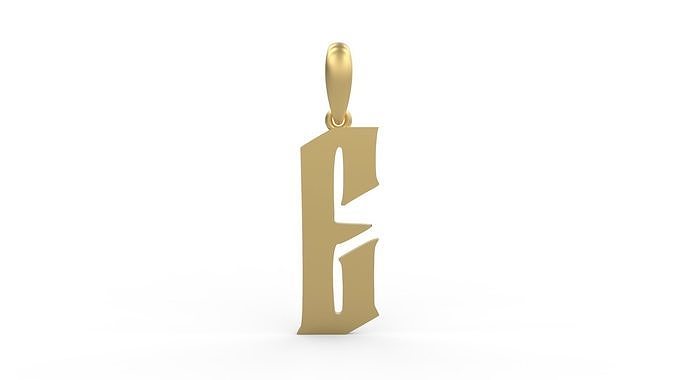Initial Letters Pendant Averoos E 3D print model