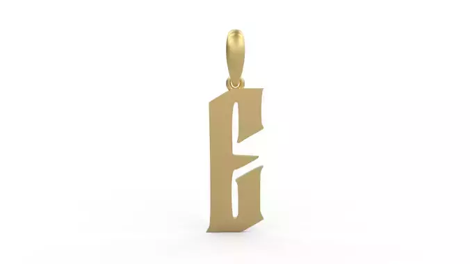 Initial Letters Pendant Averoos E 3D print model