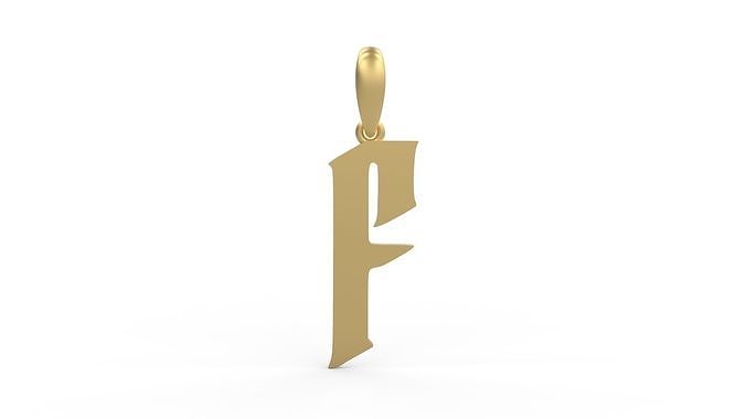 Initial Letters Pendant Averoos F 3D print model