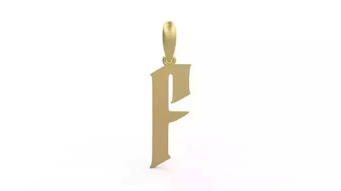 Initial Letters Pendant Averoos F 3D print model
