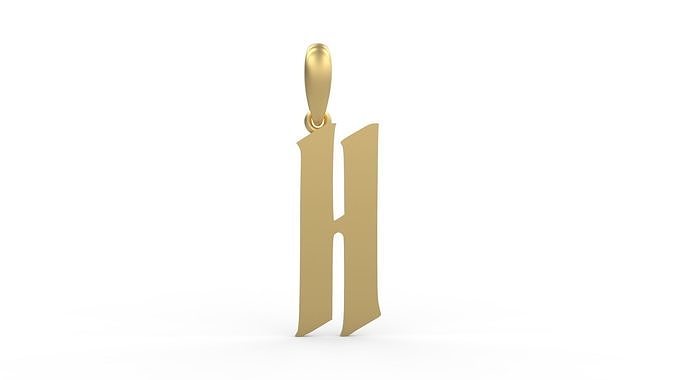 Initial Letters Pendant Averoos H 3D print model