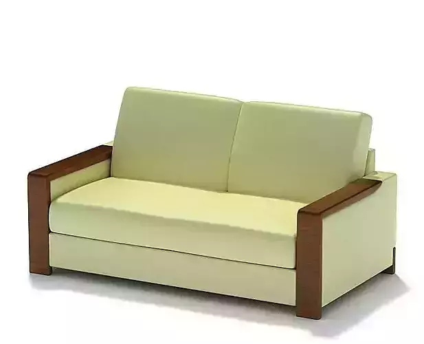 White Classic Sofa 3D model