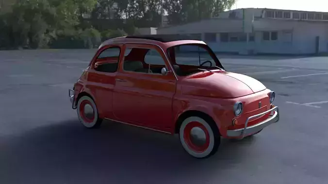 Fiat 500L Luxe 1968 with interior HDRI