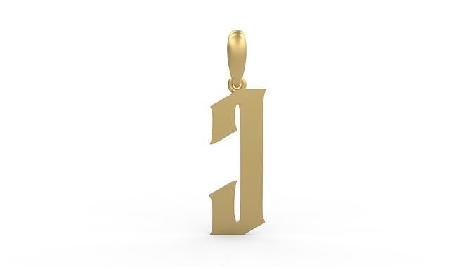 Initial Letters Pendant Averoos J 3D print model