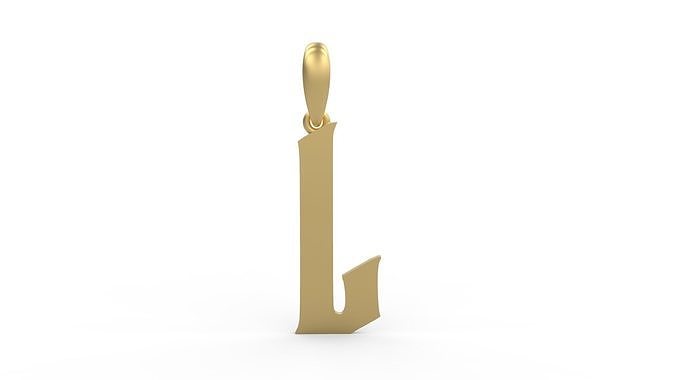 Initial Letters Pendant Averoos L 3D print model