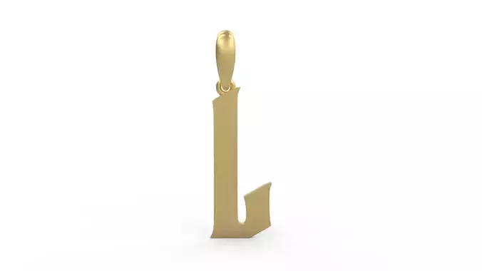Initial Letters Pendant Averoos L 3D print model