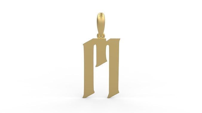 Initial Letters Pendant Averoos M 3D print model