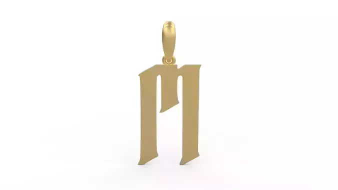 Initial Letters Pendant Averoos M 3D print model