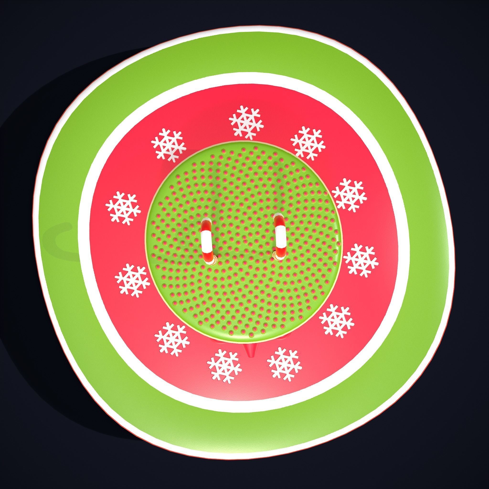 Snowman Cookie Low-poly 3D model_13