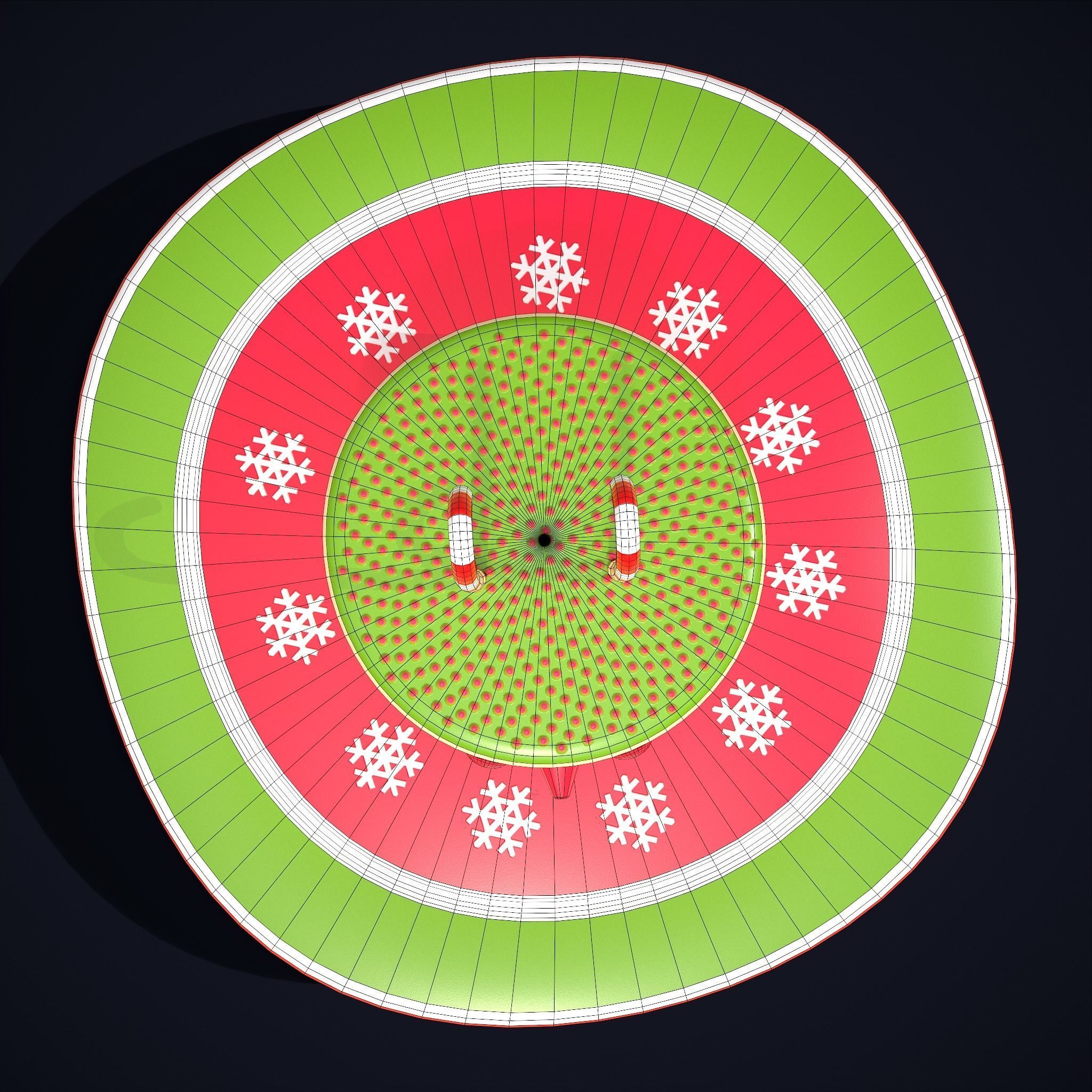 Snowman Cookie Low-poly 3D model_14