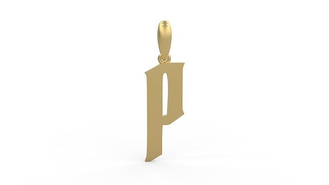 Initial Letters Pendant Averoos P 3D print model