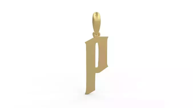 Initial Letters Pendant Averoos P 3D print model