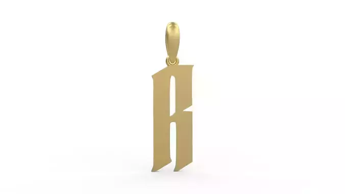 Initial Letters Pendant Averoos R 3D print model