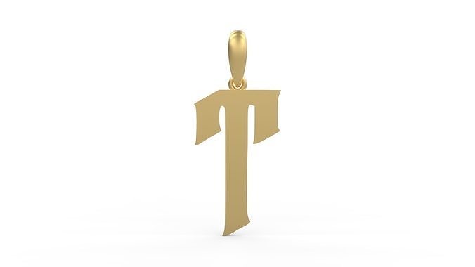 Initial Letters Pendant Averoos T 3D print model