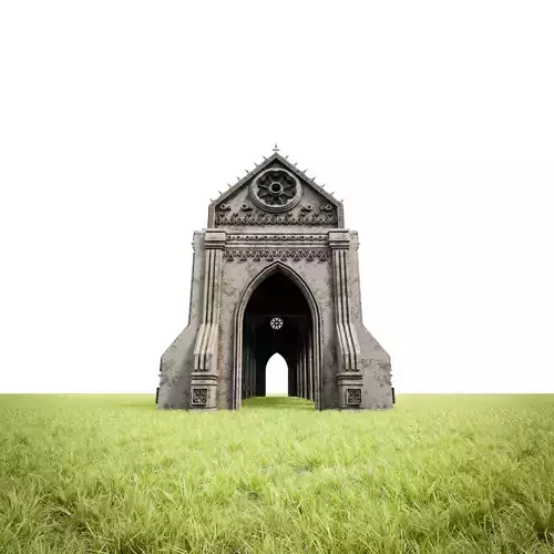 GOTHIC CASTLE BUILDING 11 Low-poly 3D model
