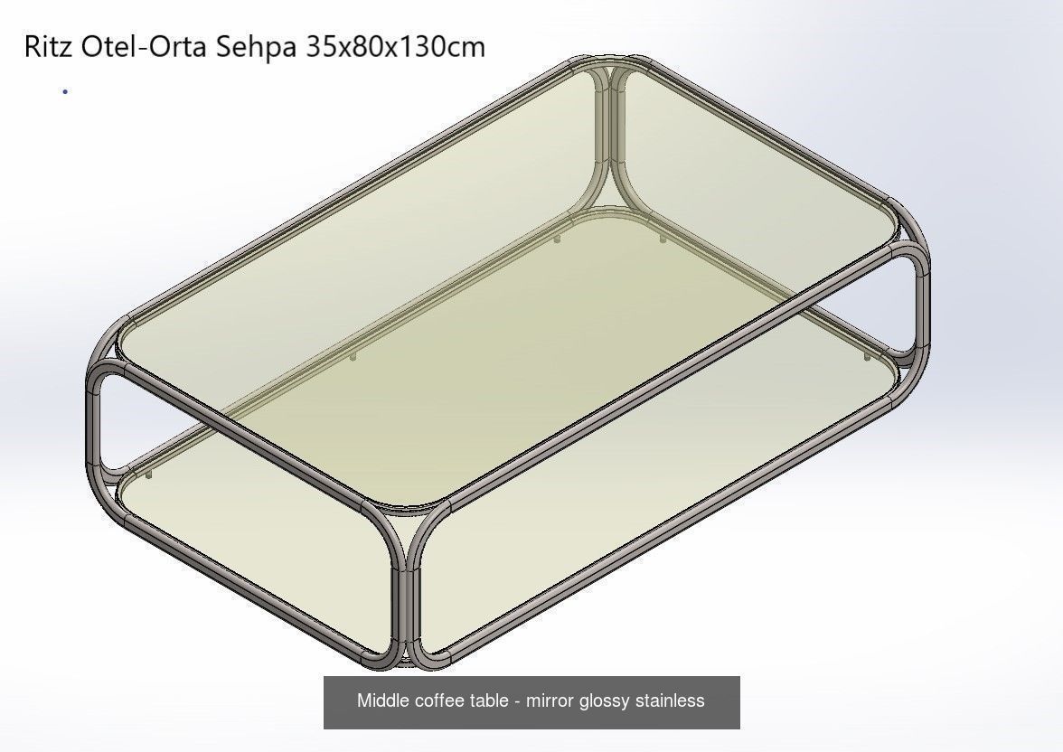 Table and coffee table 3D Model Collection_6