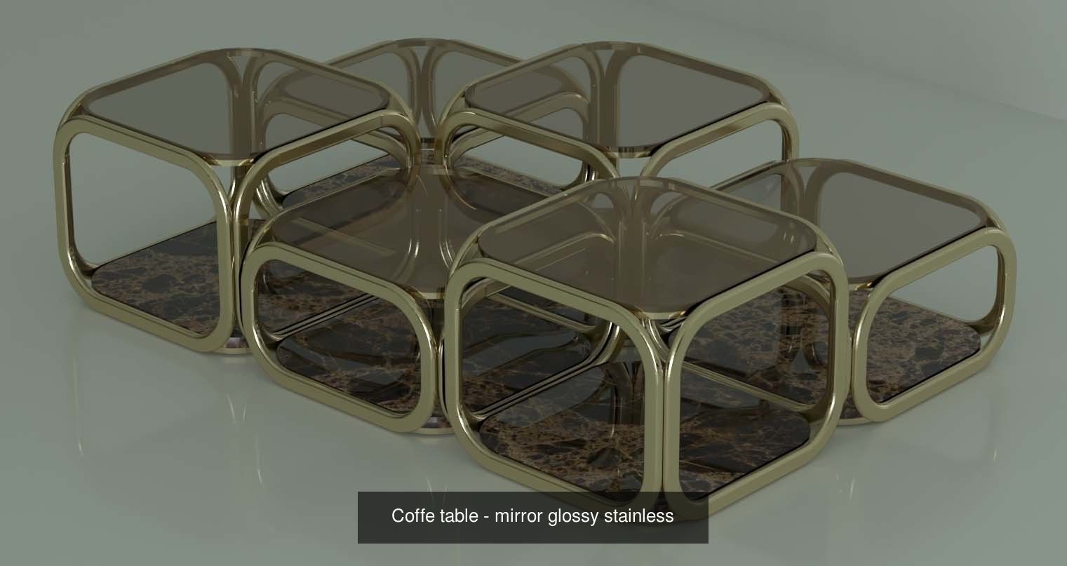 Table and coffee table 3D Model Collection_1