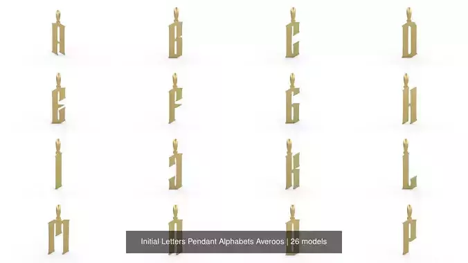Initial Letters Pendant Alphabets Averoos