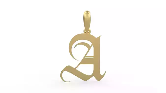 Initial Letters Pendant Avestrava Regular A 3D print model