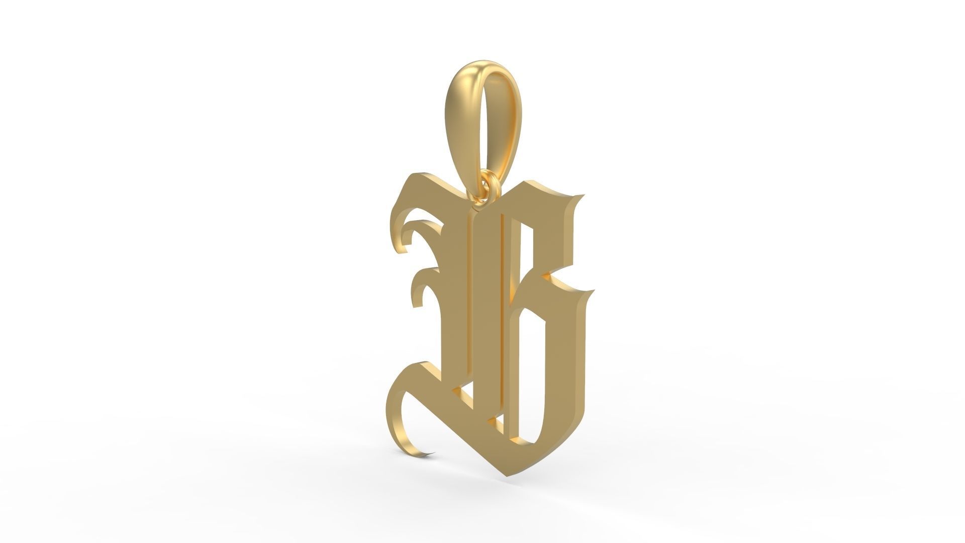 Initial Letters Pendant Avestrava Regular B 3D print model_1