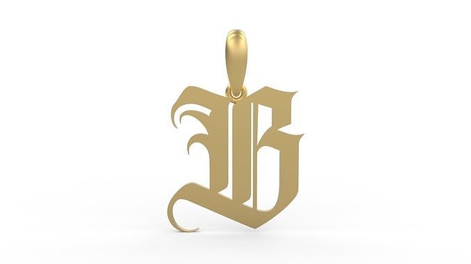 Initial Letters Pendant Avestrava Regular B 3D print model