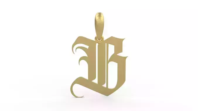 Initial Letters Pendant Avestrava Regular B