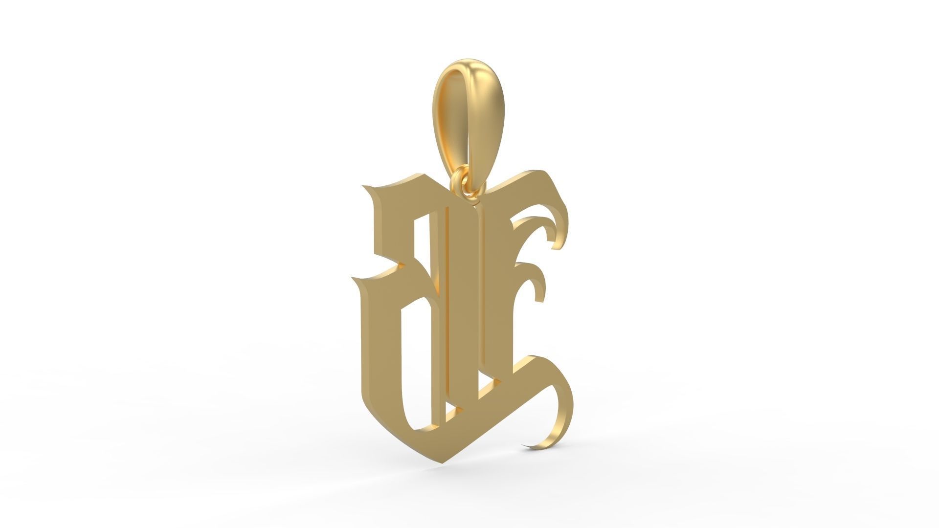 Initial Letters Pendant Avestrava Regular B 3D print model_3