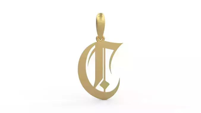 Initial Letters Pendant Avestrava Regular C