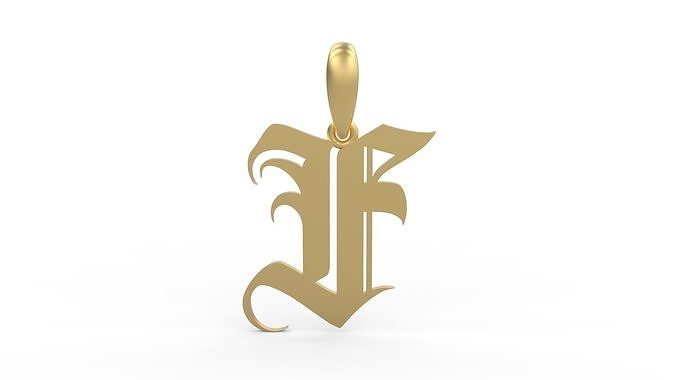 Initial Letters Pendant Avestrava Regular F 3D print model