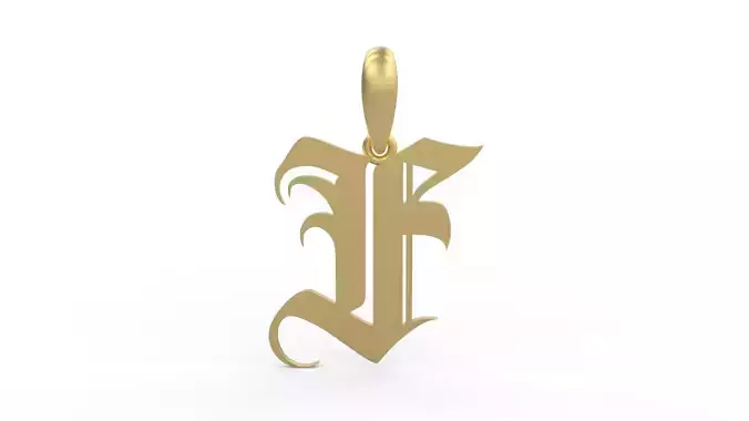Initial Letters Pendant Avestrava Regular F