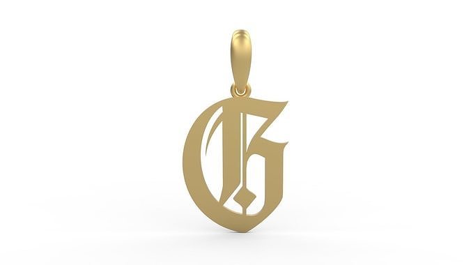 Initial Letters Pendant Avestrava Regular G 3D print model