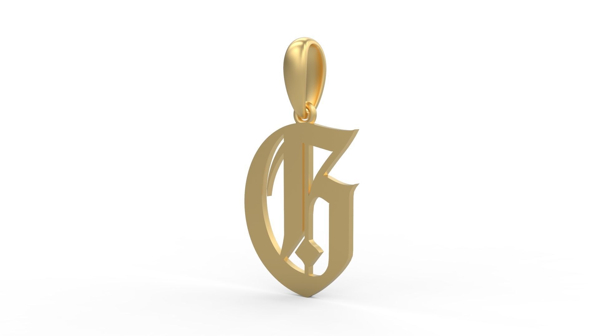 Initial Letters Pendant Avestrava Regular G 3D print model_1