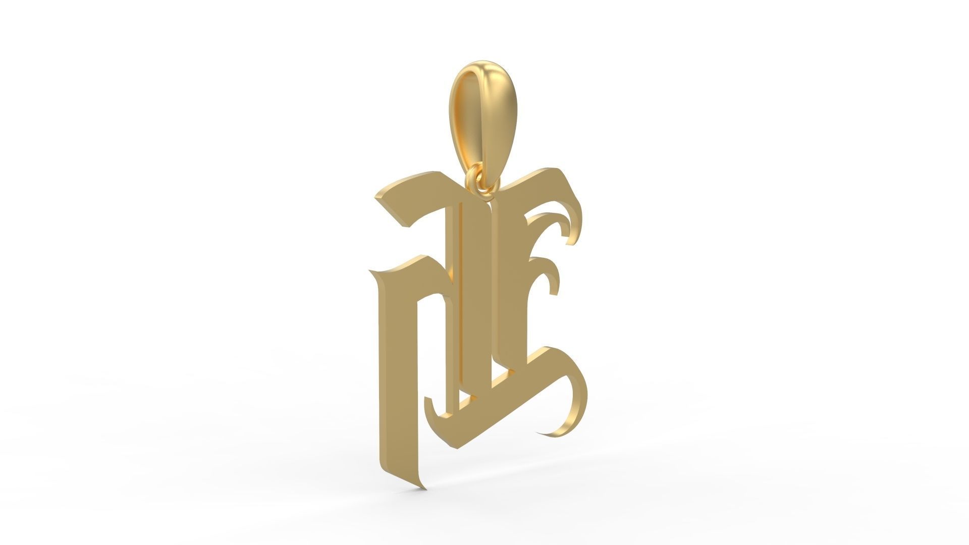 Initial Letters Pendant Avestrava Regular H 3D print model_3
