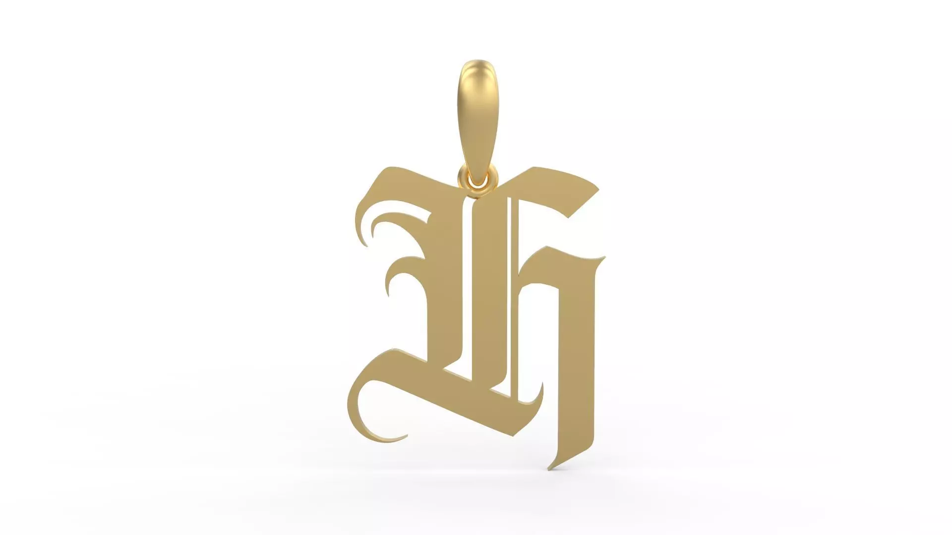 Initial Letters Pendant Avestrava Regular H 3D print model_0