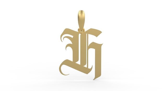 Initial Letters Pendant Avestrava Regular H 3D print model