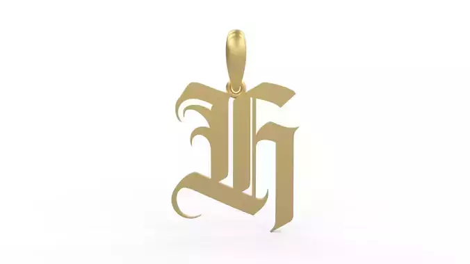 Initial Letters Pendant Avestrava Regular H