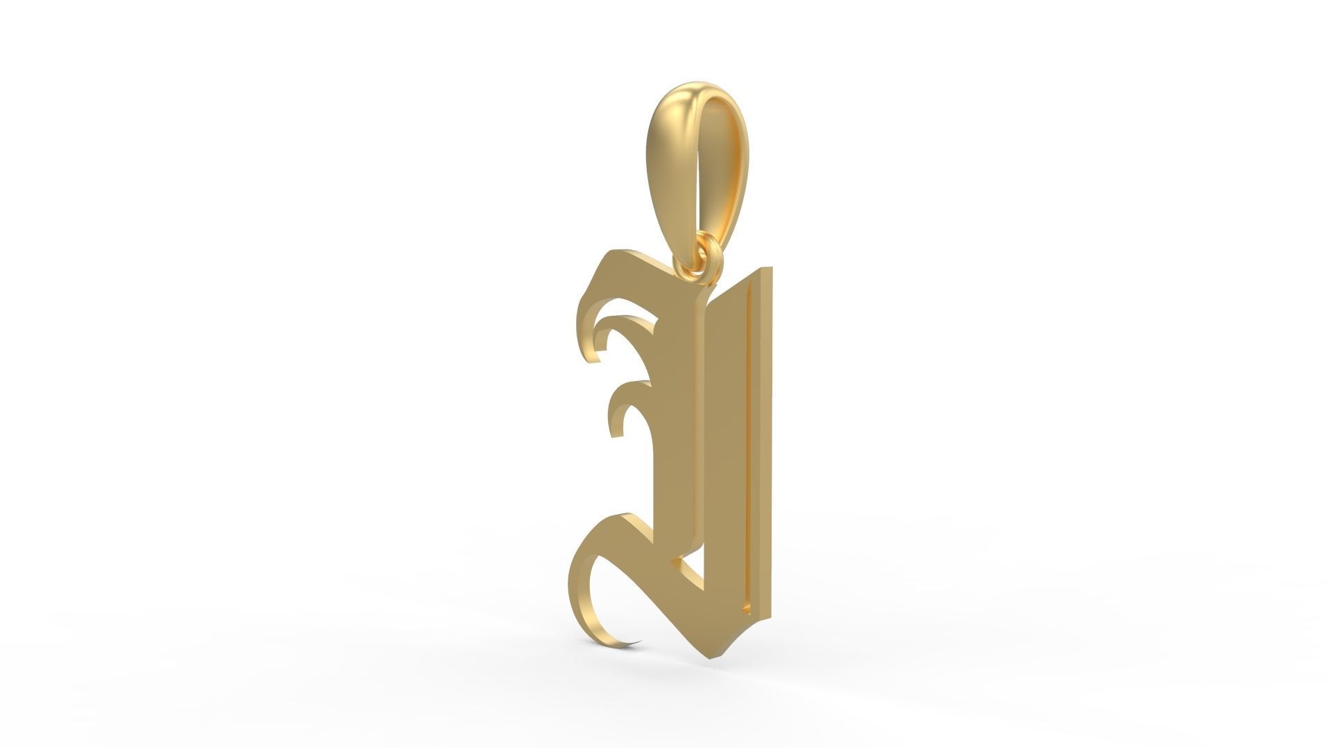 Initial Letters Pendant Avestrava Regular I 3D print model_1